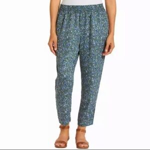 Jessica Simpson Crop Blue Floral Women's Pants Small